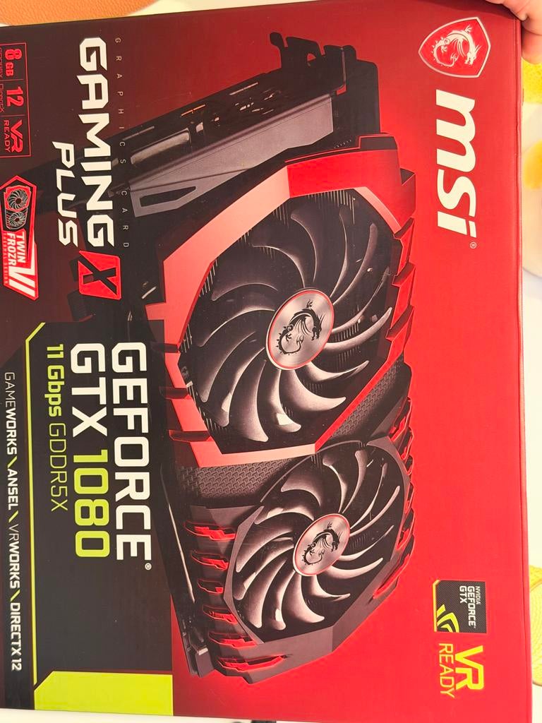 MSI GeForce GTX 1080 Gaming X Plus, Computers en Software, Videokaarten, PCI-Express 3, HDMI, Ophalen of Verzenden, Nvidia