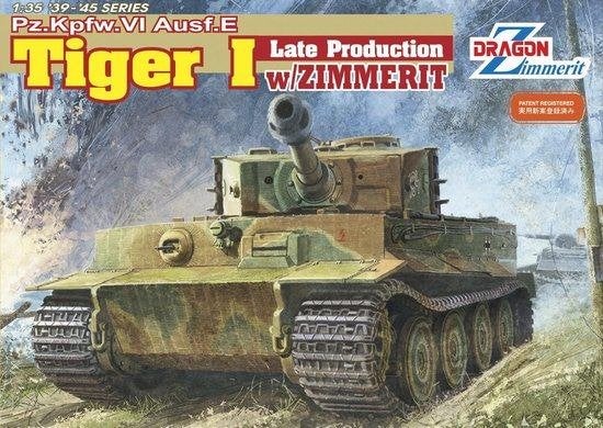 TOPKIT! Dragon 1:35 Tiger I late production w. zimmerit, Overige merken, Tank, 1:32 tot 1:50, Nieuw