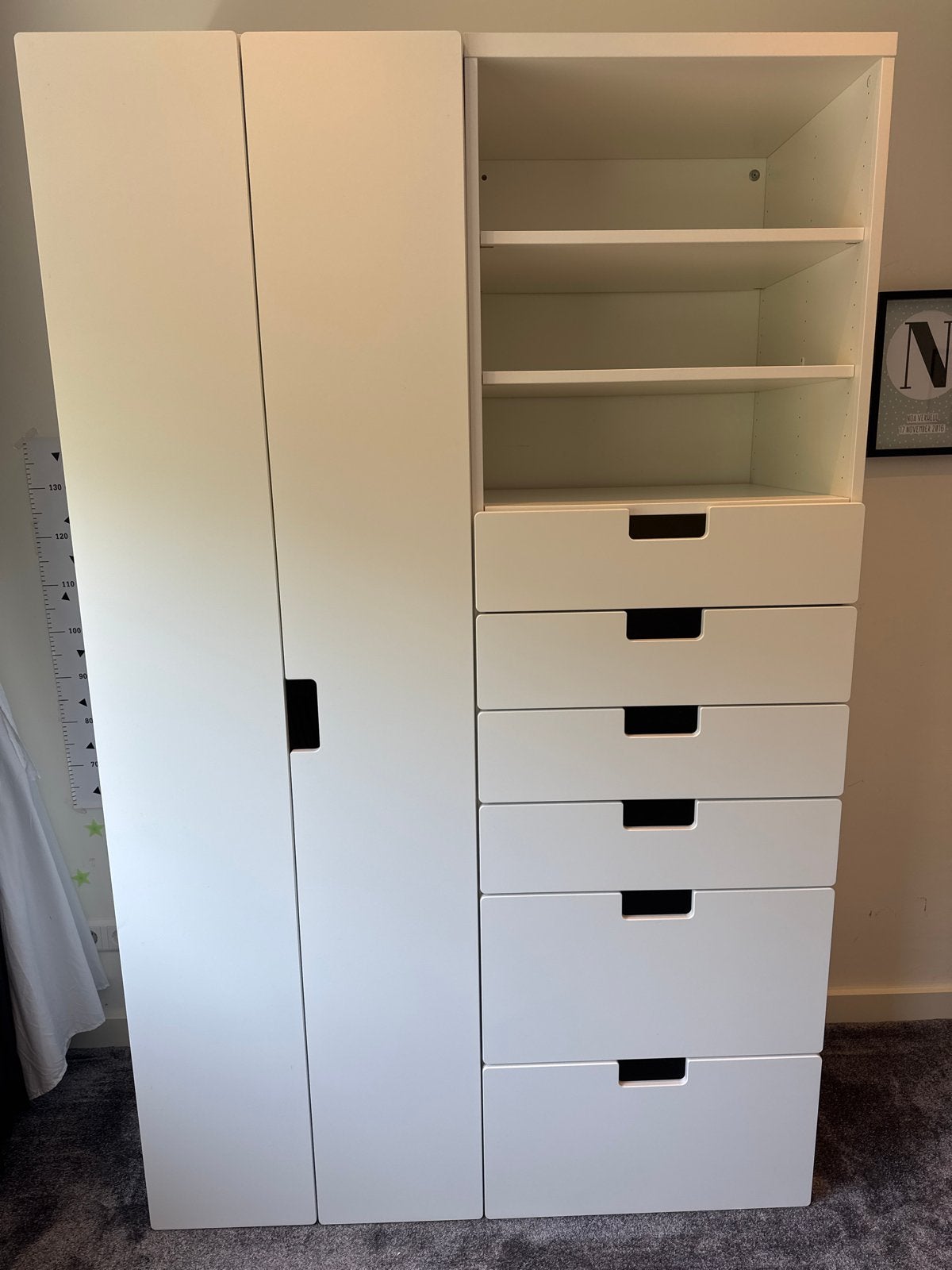 IKEA STUVA kinderkamer set–kledingkast, bureau, opbergkast, Ophalen, Gebruikt, Kast, 50 tot 70 cm