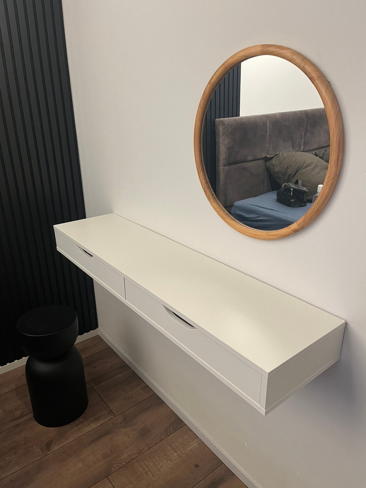 Plank met 2 lades IKEA, Ophalen, Zo goed als nieuw, 50 tot 100 cm, Minder dan 100 cm