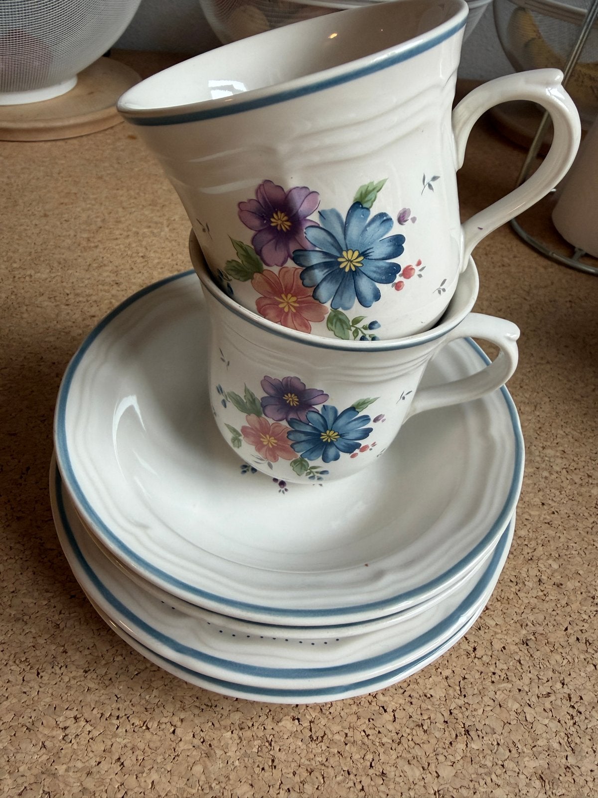 Vintage servies - Provincial Bouquet Stoneware, Ophalen of Verzenden