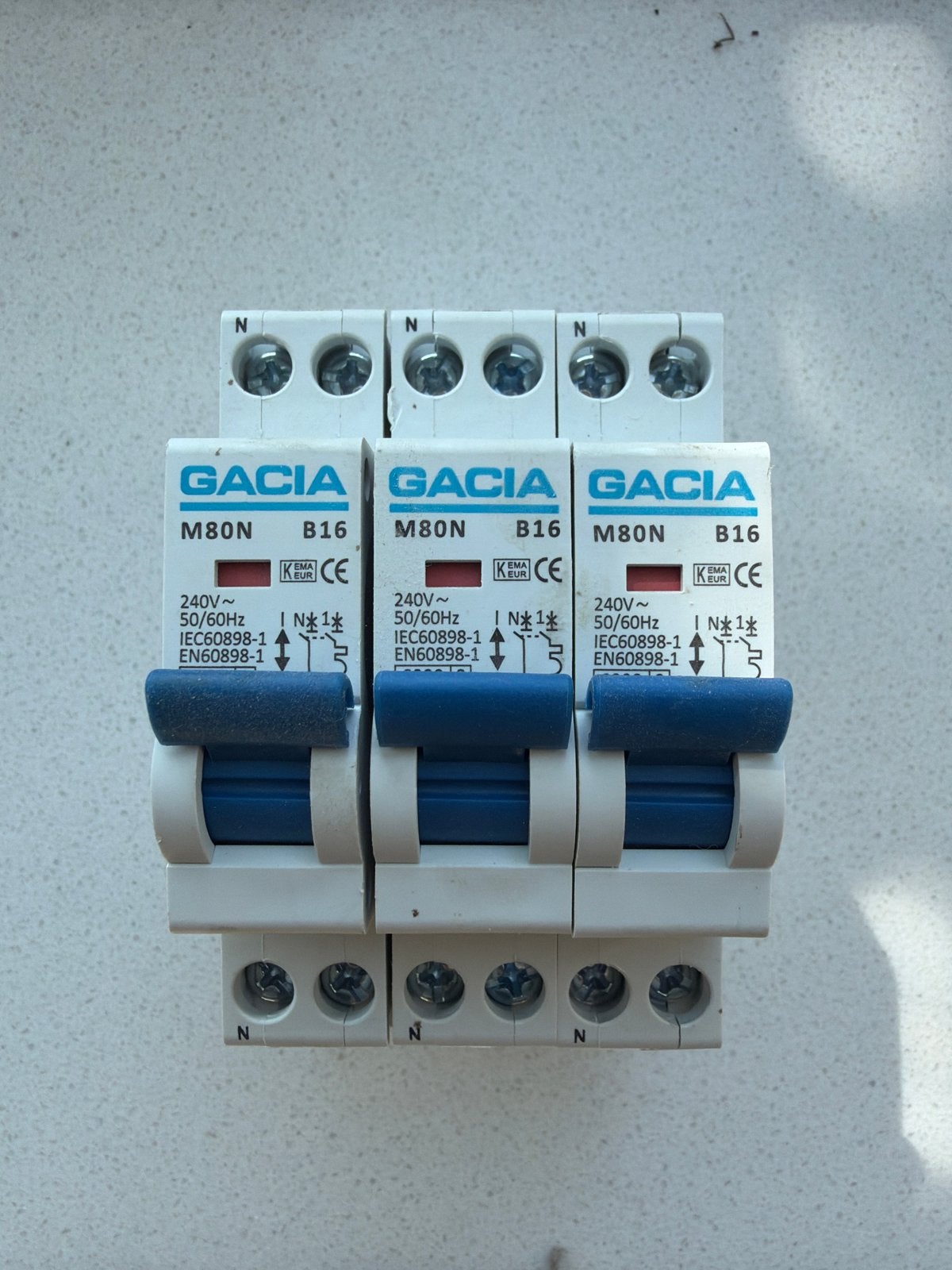 Gacia M80N B16 Installatieautomaat (9 stuks), Ophalen of Verzenden, Gebruikt, Overige merken, Installatieautomaat