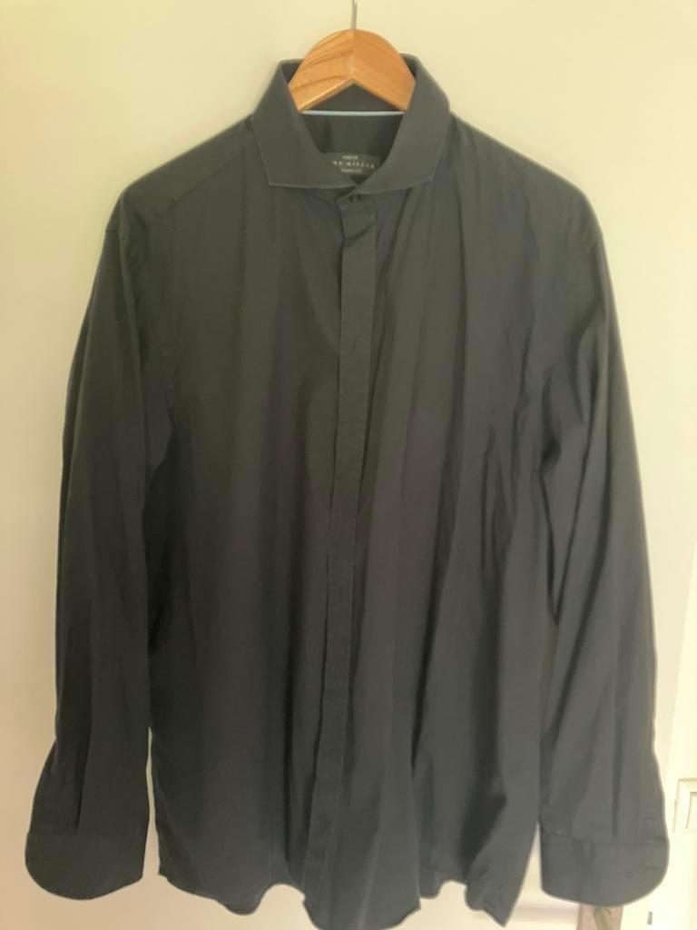 John Miller overhemd zwart 45 (xxl), Ophalen of Verzenden, Zo goed als nieuw, Maat 46/48 (XL) of groter, Zwart