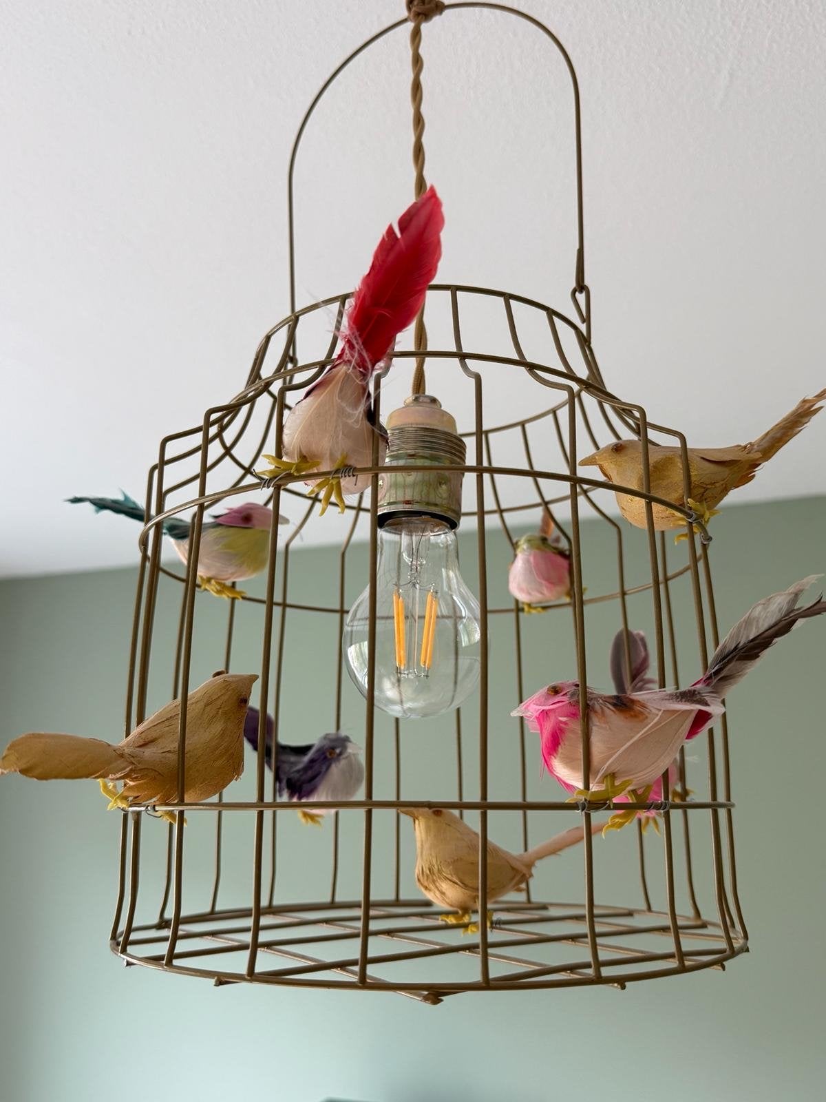 Dutch Dilight lamp met decoratieve vogels, Ophalen of Verzenden, Zo goed als nieuw, Metaal
