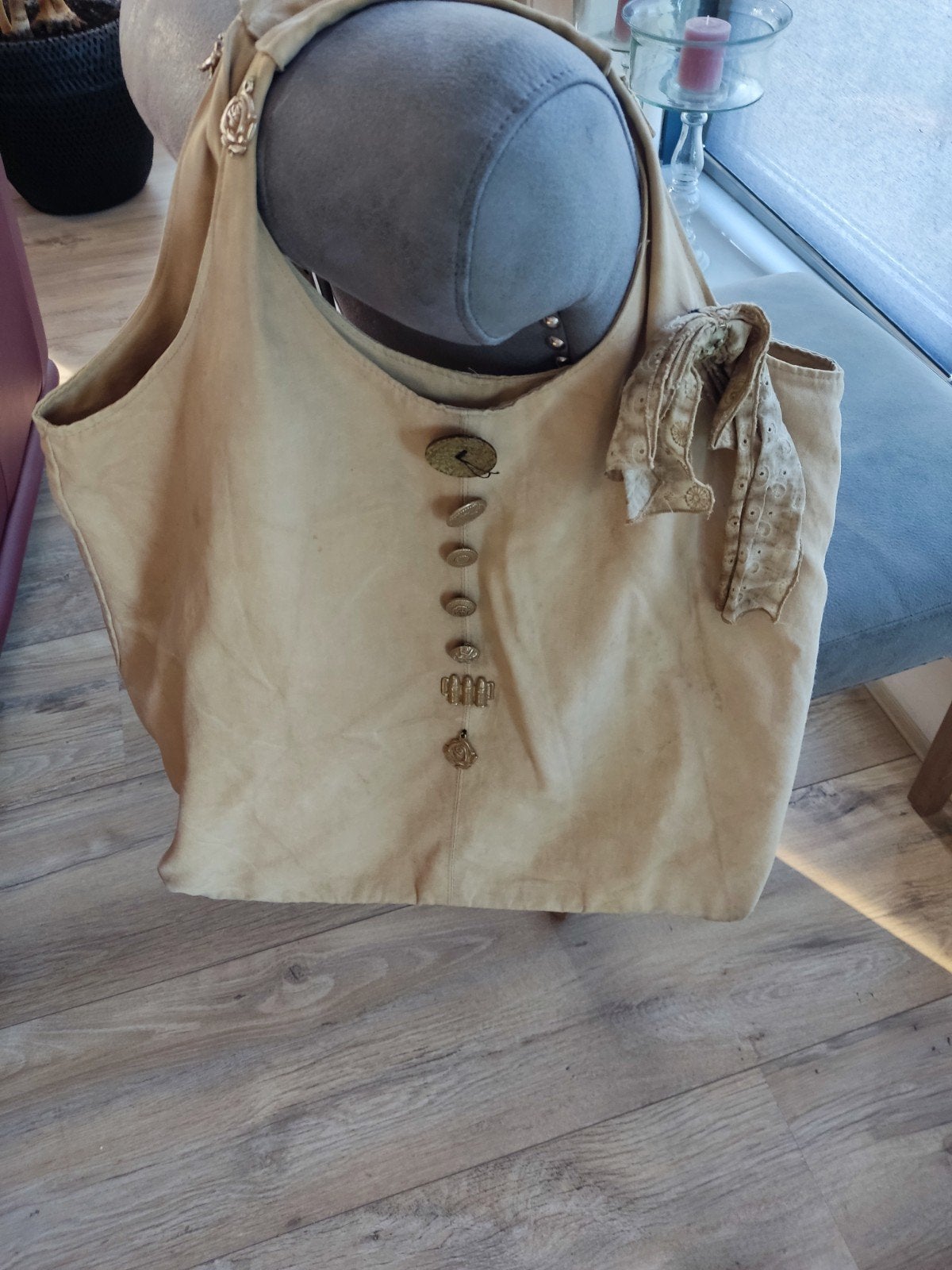 ELISA CAVALETTI, SHOPPER/TAS, ZANDKLEUR., Ophalen of Verzenden, Zo goed als nieuw, Overige kleuren, Shopper