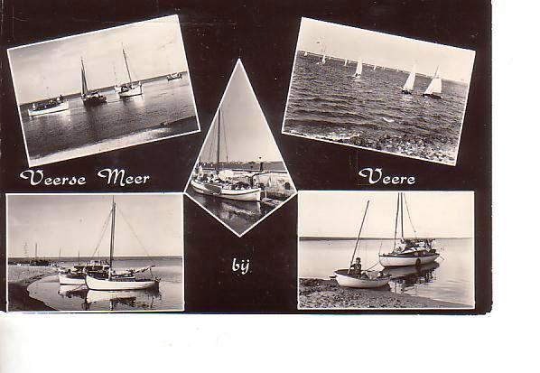 Ansichtkaart	Veere	Veerse Meer	5-luik, Verzenden, 1960 tot 1980, Gelopen, Zeeland