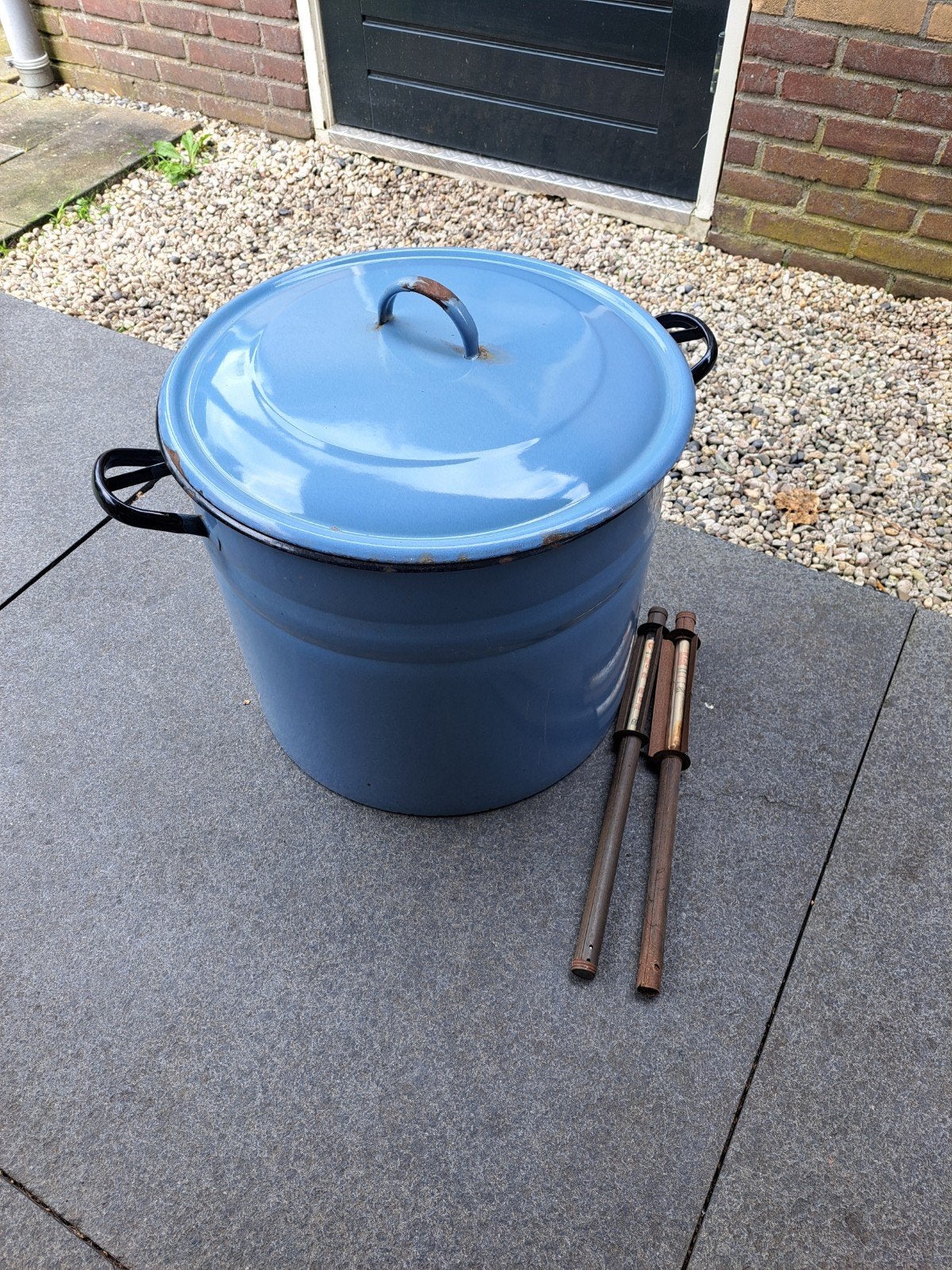 Weckketel emaille met thermometer, Ophalen