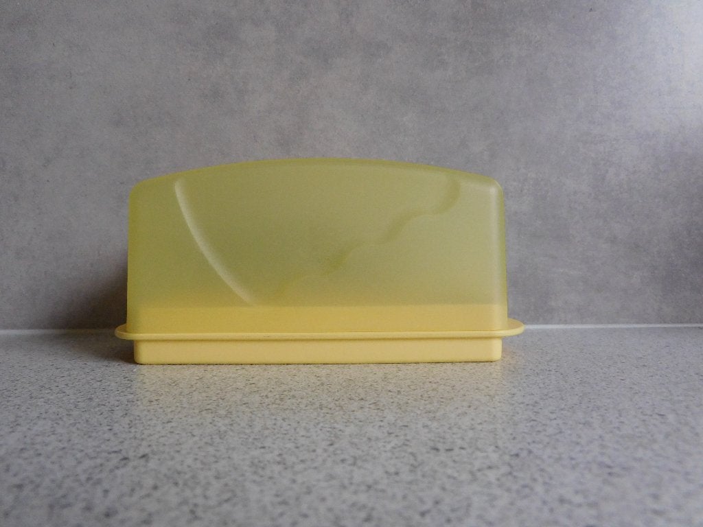 Tupperware Trendy Botervloot 18 cm. Geel, Ophalen of Verzenden, Zo goed als nieuw, Geel, Overige typen