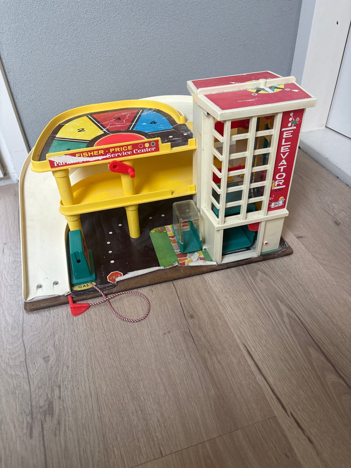 Vintage Fisher-Price Park 'n Play Garage - Jaren '70 Speelse, Ophalen of Verzenden, Gebruikt, Speelset