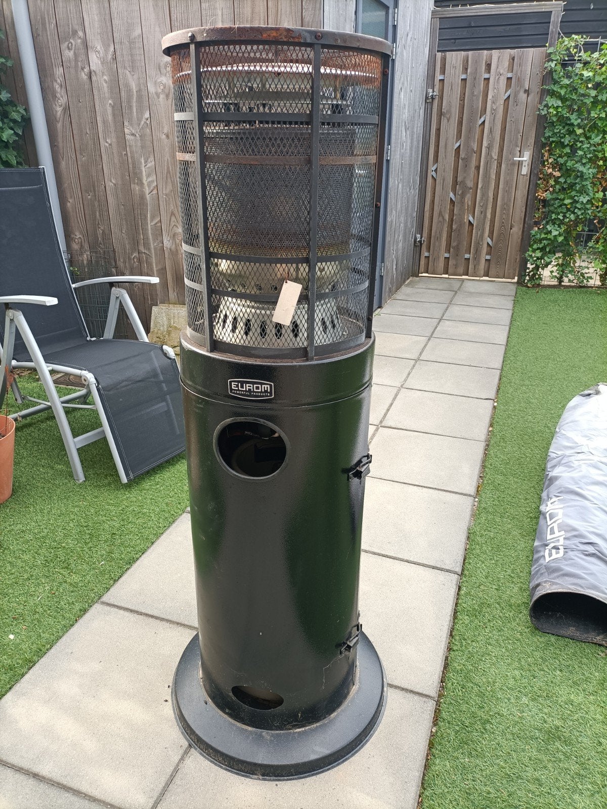 Eurom gasheater - Terrasverwarmer op gas, Tuin en Terras, Ophalen, Gebruikt, Gas, Vloer