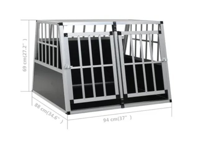 Hondenbench - autobench - 2 deuren - 94 x 88 x 69 cm, Dieren en Toebehoren, Ophalen, Zo goed als nieuw