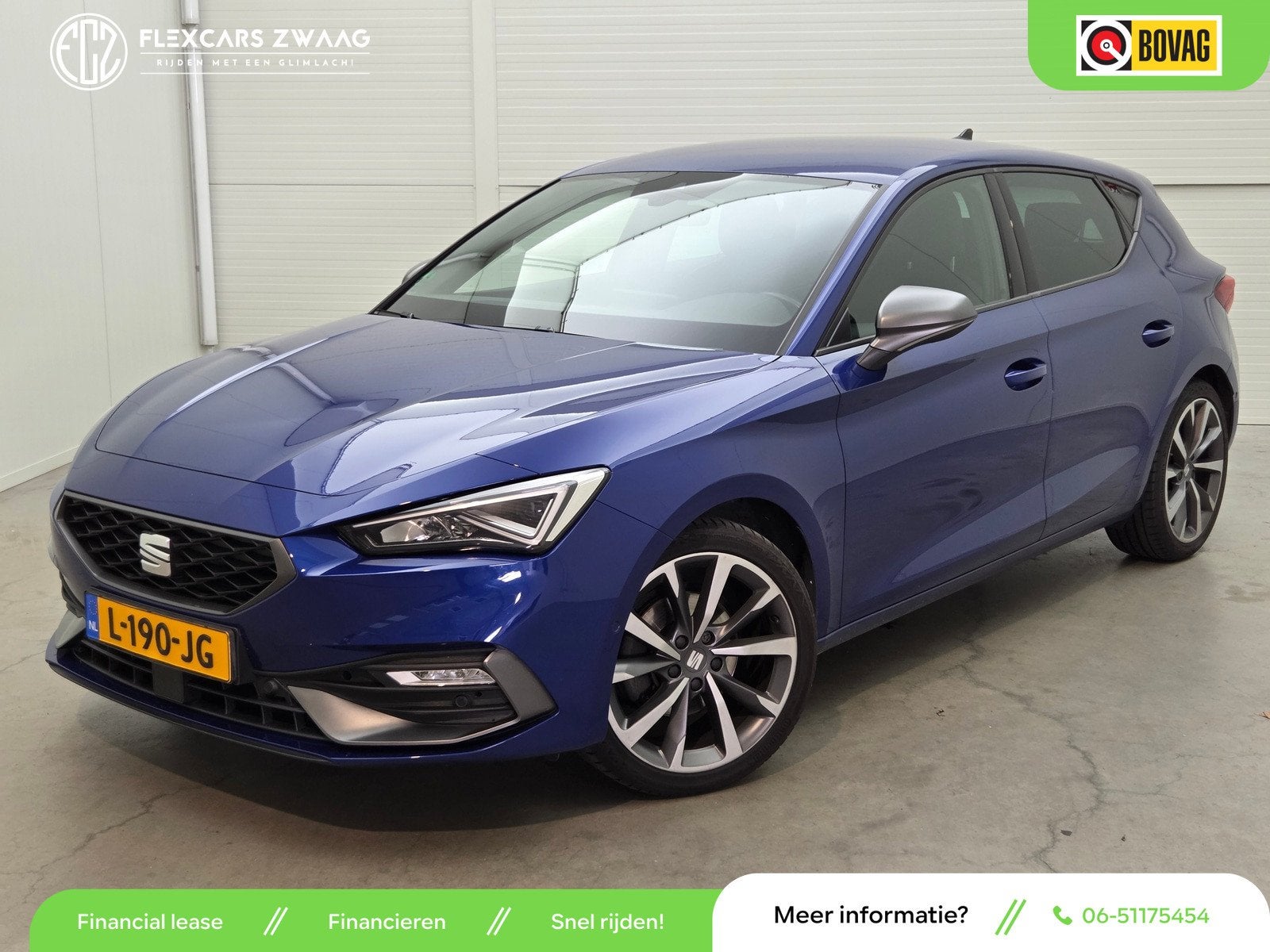 Seat Leon 1.5 eTSI FR Business Intense - Automaat - Navi - P, Dealer onderhouden, 4 cilinders, 150 pk, Leder en Stof