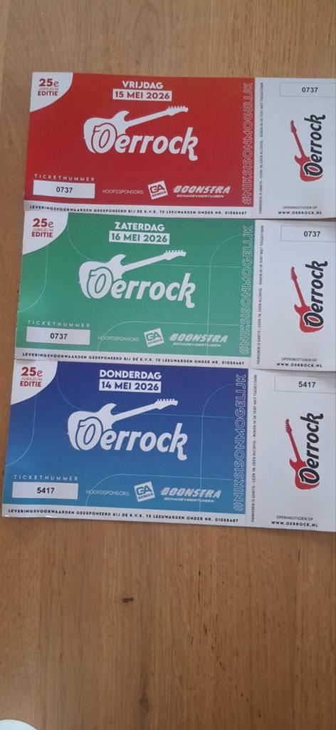 Oerrock passepartout 1x, Eén persoon, Hard Rock of Metal