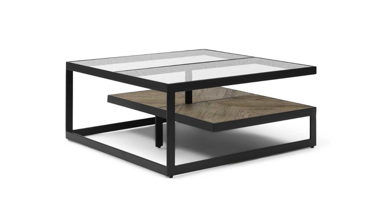 Rivièra Maison Graydon koffie Tafel 9090 NIEUW AFTELVEILING, 50 tot 100 cm, Riviera maison, Vierkant, Nieuw