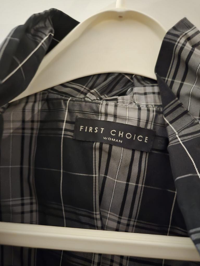 First Choice Woman geruite blouse maat 42, Kleding | Dames, Ophalen of Verzenden, Gedragen, Maat 42/44 (L), Zwart