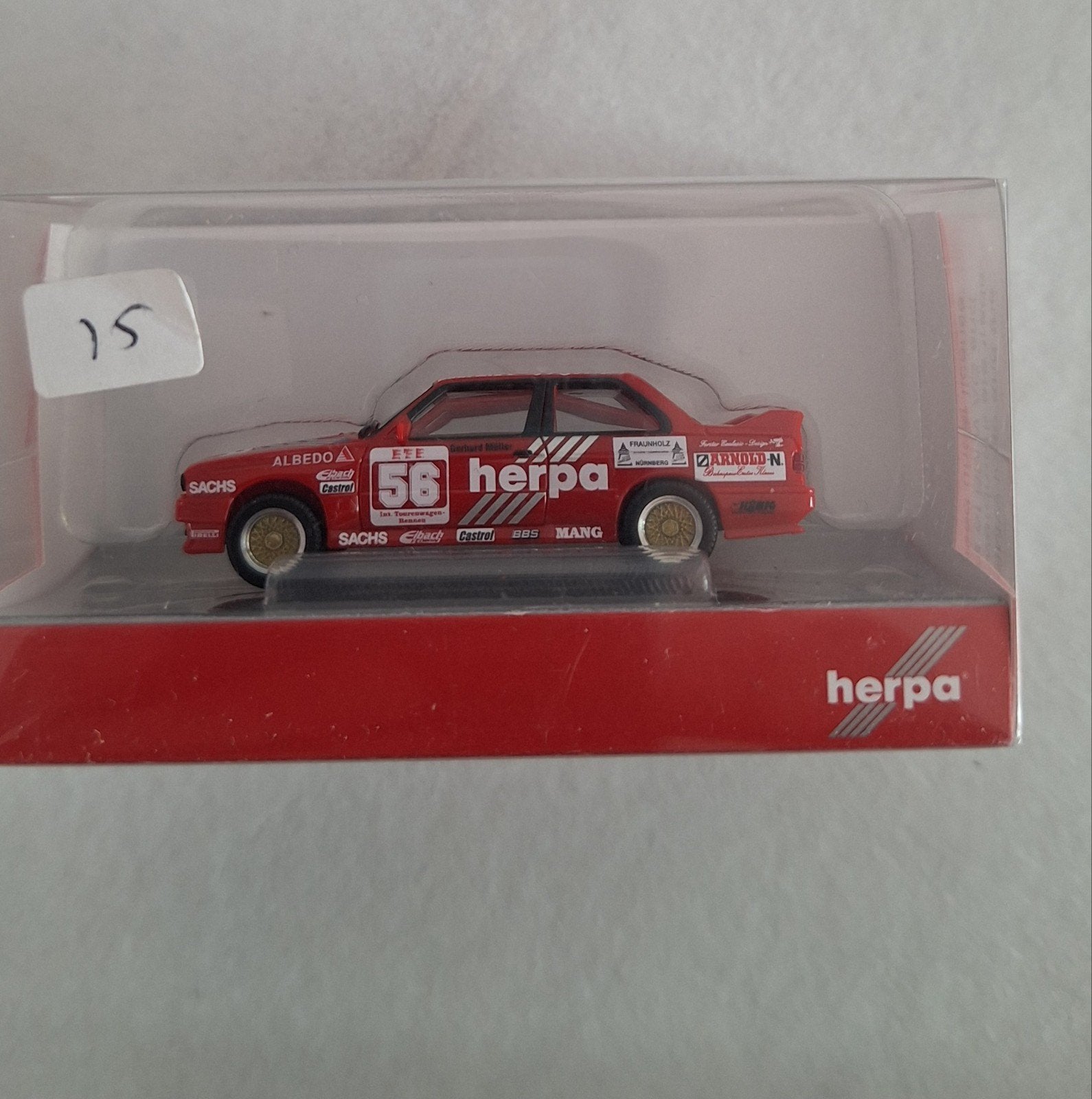 Herpa BMW M3 Race Auto Miniatuur Schaalmodel, Ophalen of Verzenden, Zo goed als nieuw, Auto, Overige merken