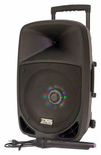 PARTY-12LED Mobiele box met Usb, Bt, Fm en Vhf Microfoon, ., Overige typen, Nieuw, Ophalen of Verzenden