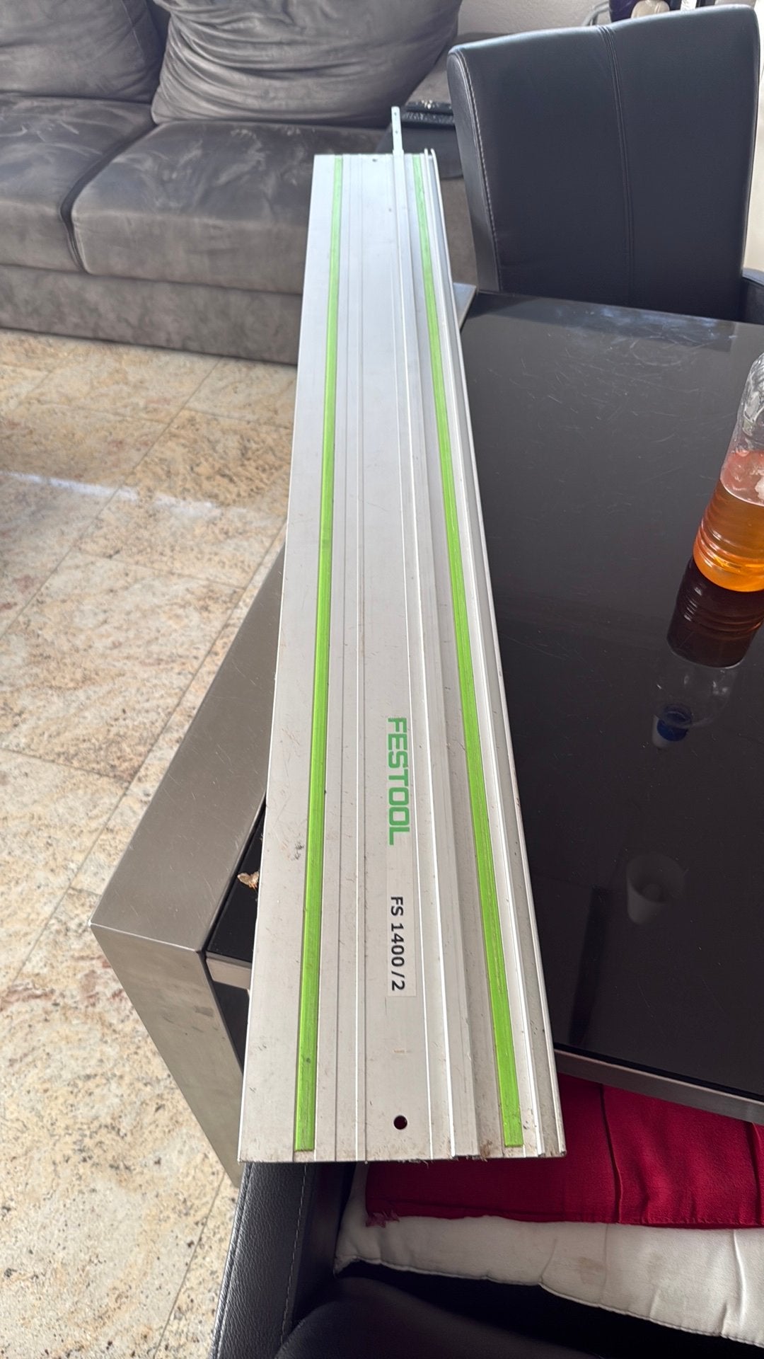 festool geleiderrail weinig gebruikt, Invalzaag, Ophalen of Verzenden, Zo goed als nieuw, 30 tot 70 mm