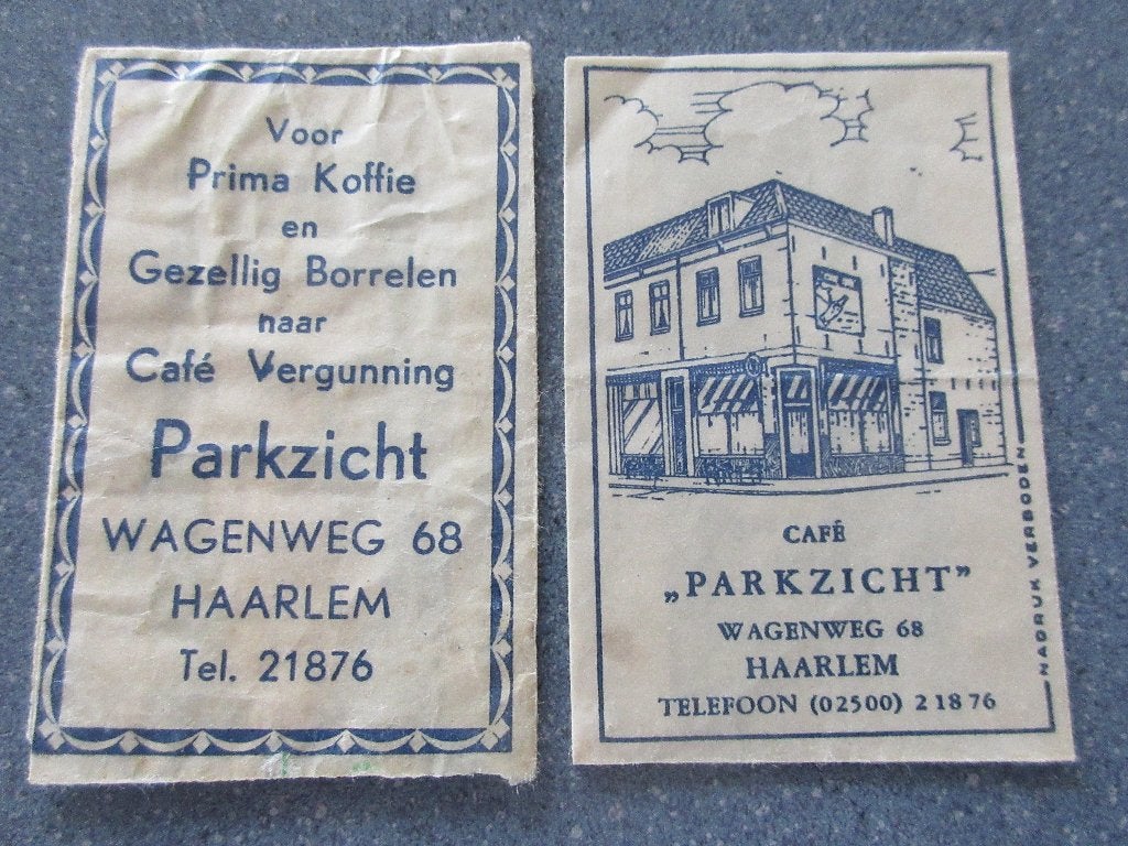 2 x Haarlem, café Parkzicht, Verzenden, Nederland