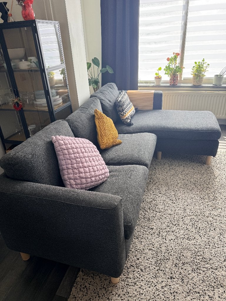 3 seat sofa with Chaise lounge and sofa covers - IKEA Parup, Huis en Inrichting, Banken | Sofa's en Chaises Longues, Zo goed als nieuw