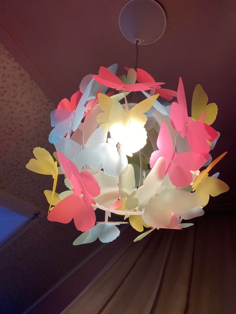 Hanglamp kinderkamer vlinders, Ophalen, Zo goed als nieuw, Minder dan 50 cm