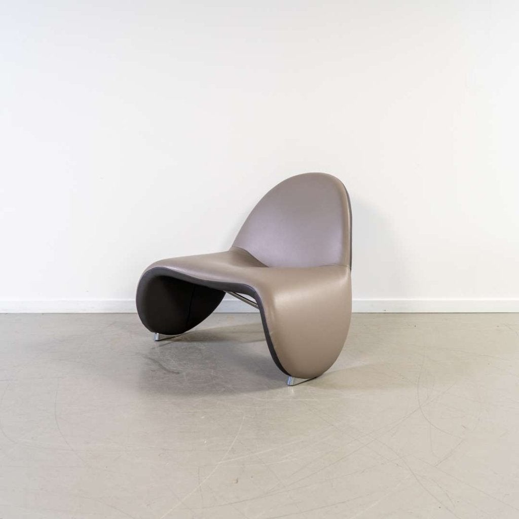 1x Leolux Sella Fauteuil Grijs/antraciet - Leer, Huis en Inrichting, Fauteuils, Niet ingevuld, Niet ingevuld, 75 tot 100 cm, Ophalen of Verzenden