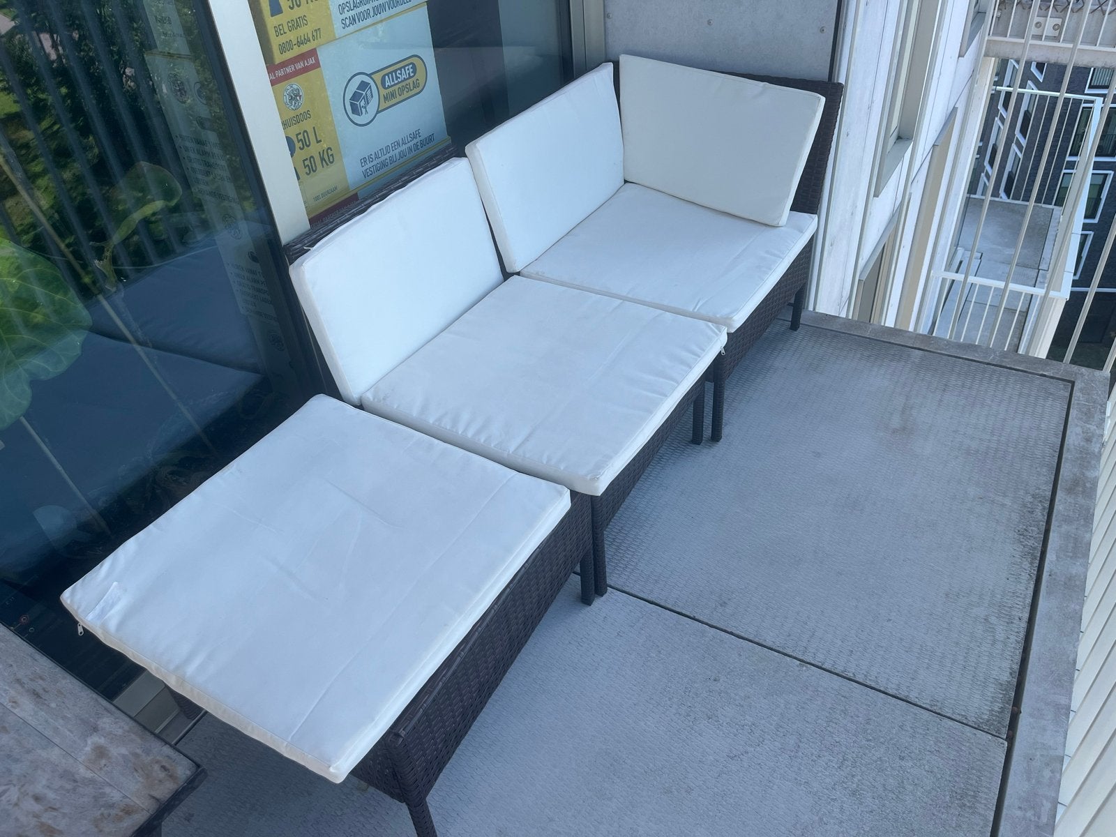 Loungeset met Kussens 3delig, Gebruikt, 3 zitplaatsen, Ophalen of Verzenden, Loungeset