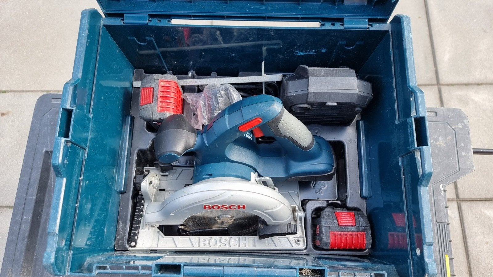 Bosch GKS 18vLi, Ophalen, Cirkelzaag