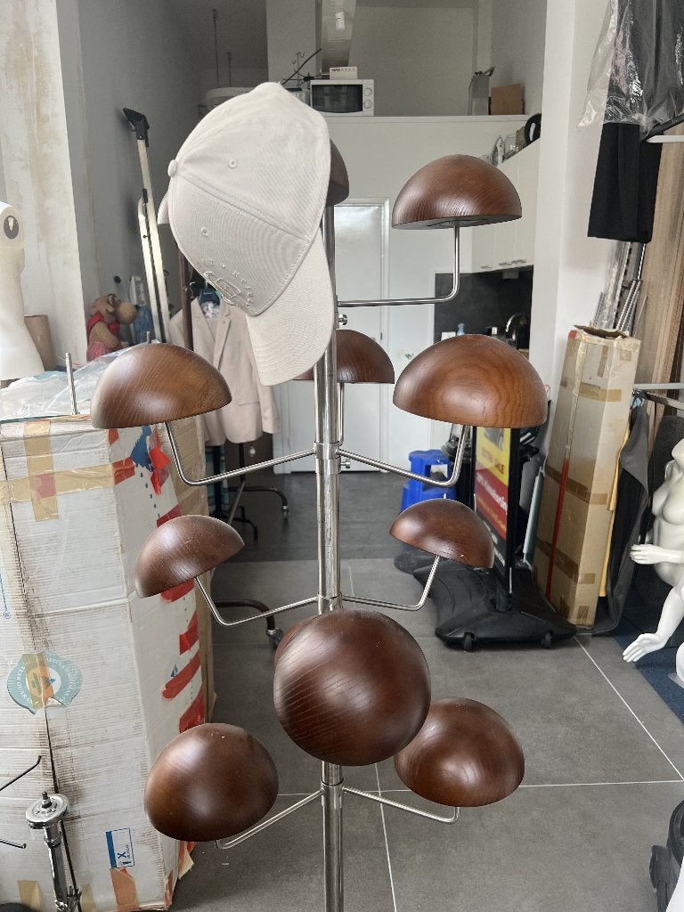 Stijlvolle staande kapstok met houten bollen, Huis en Inrichting, Woonaccessoires | Kapstokken, Ophalen, Gebruikt, Staande kapstok