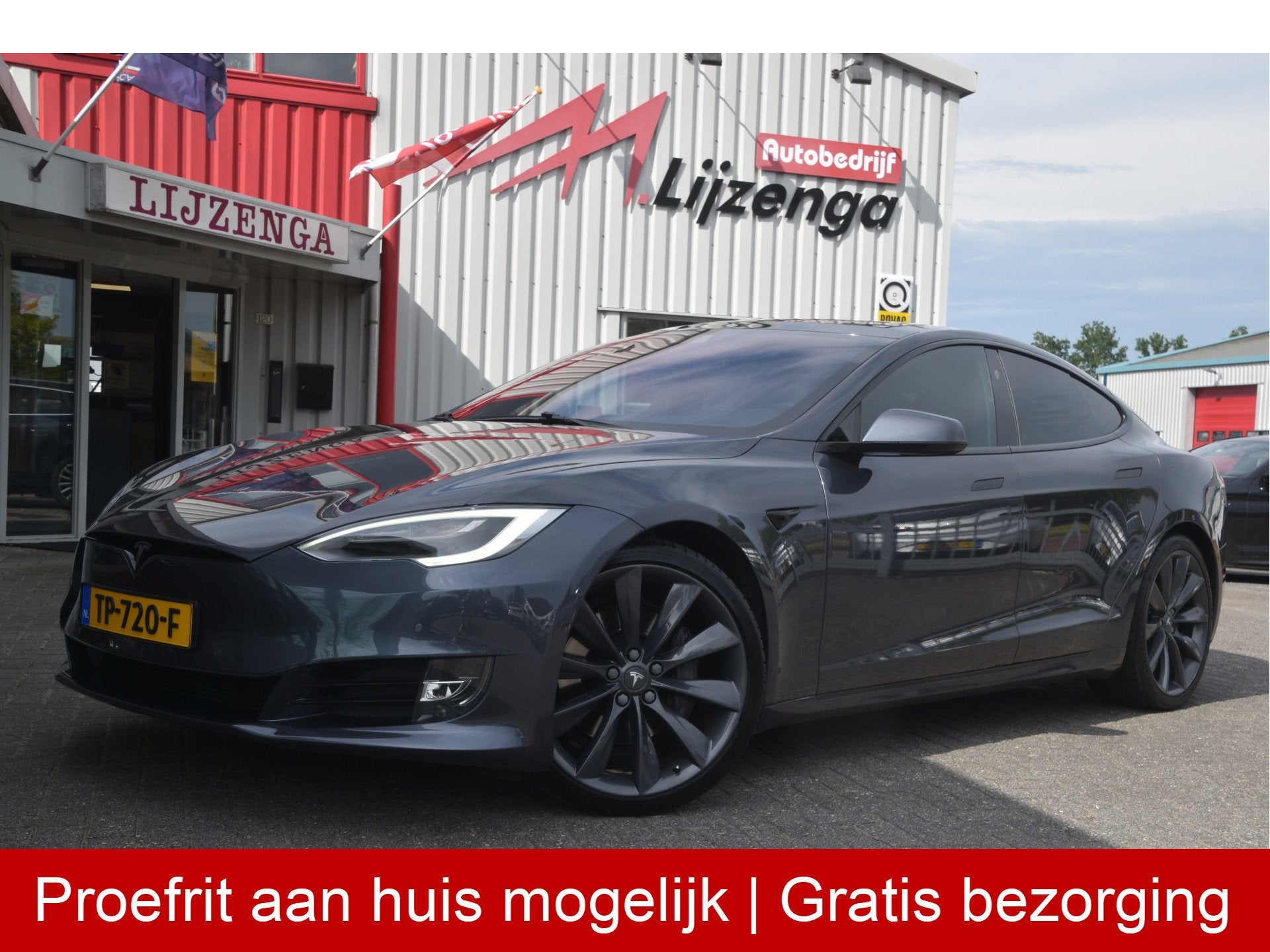 Tesla Model S 100D SOH 85% | Leer | Camera | Pano | Keyless, Auto's, Tesla, Automaat, Gebruikt, Zwart, 110 €/maand