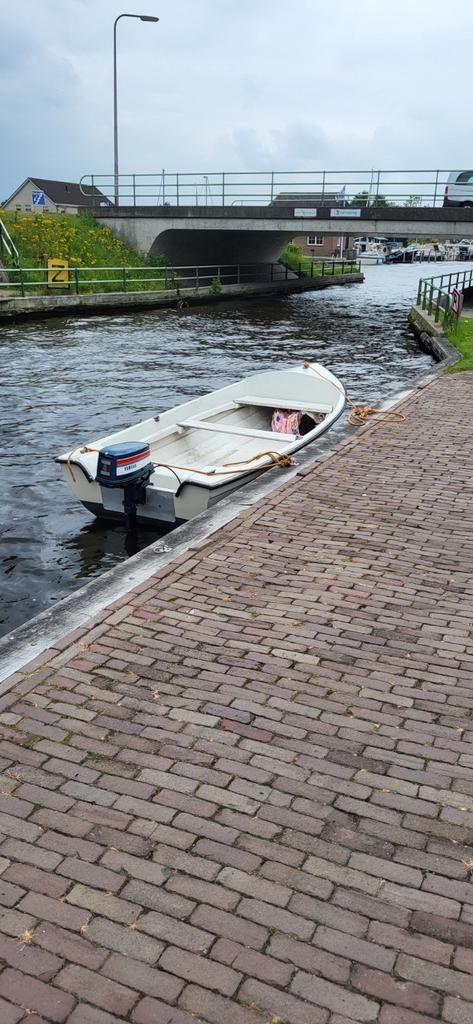 Polyester boot inclusief trailer en motor, Watersport en Boten, Kano's, Ophalen, Gebruikt