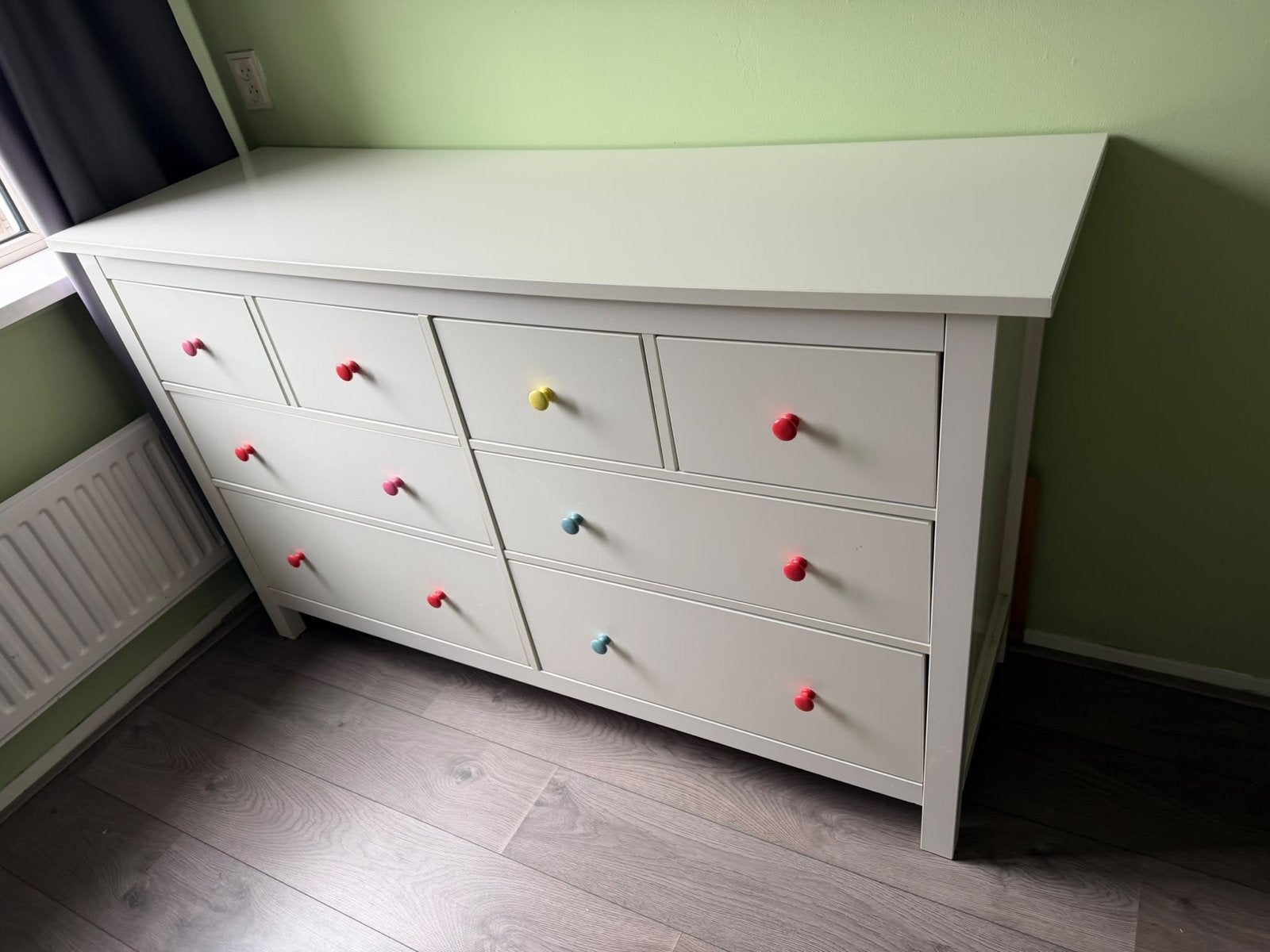 IKEA Hemnes ladekast met 8 lades - Wit, Ophalen, Gebruikt, 5 laden of meer, 100 tot 150 cm