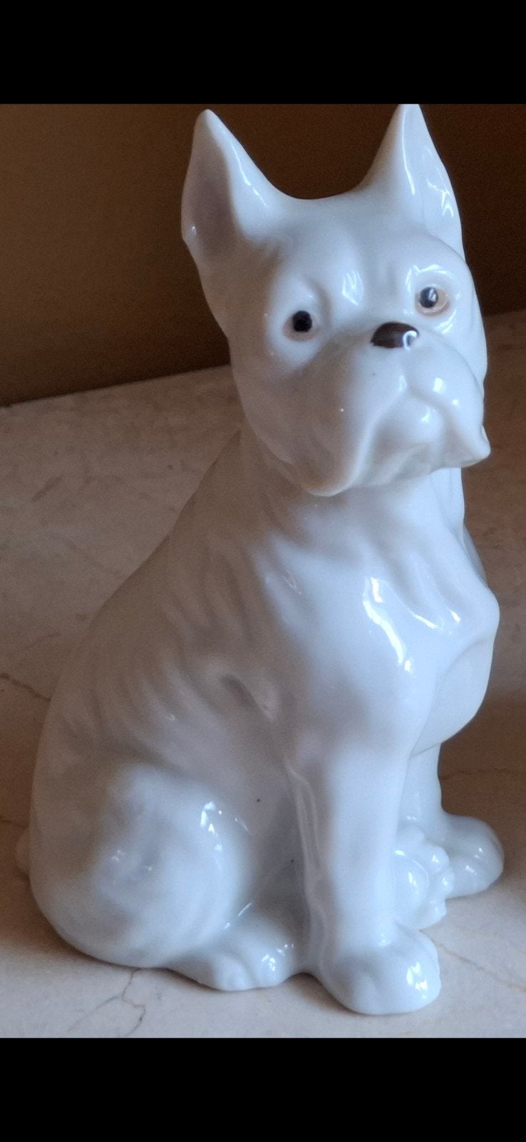 Boxer hondje - porseleinen beeldje, Ophalen of Verzenden, Zo goed als nieuw, Dier