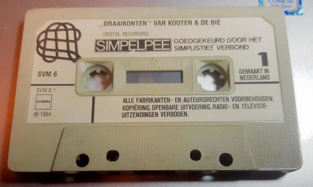 Cassette Draaikonten Van Kooten & De Bie, Cd's en Dvd's, Vinyl | Nederlandstalig, Ophalen of Verzenden, Gebruikt, Overige formaten