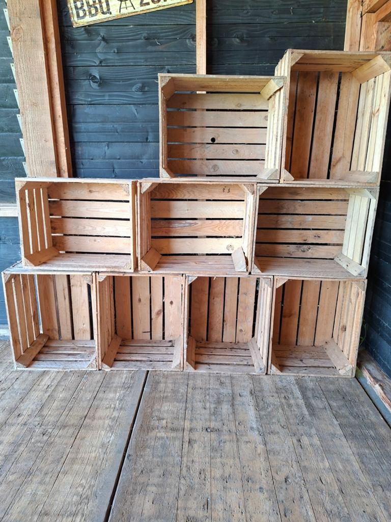 Houten fruit kistjes (9 stuks), Ophalen, Minder dan 50 cm, Gebruikt, Minder dan 50 cm