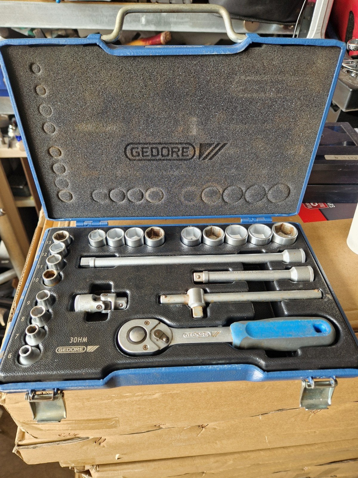 Gedore 30 HMU-10  doppenset 3/8", Ophalen of Verzenden, Gebruikt, Gereedschapsset, Gedore