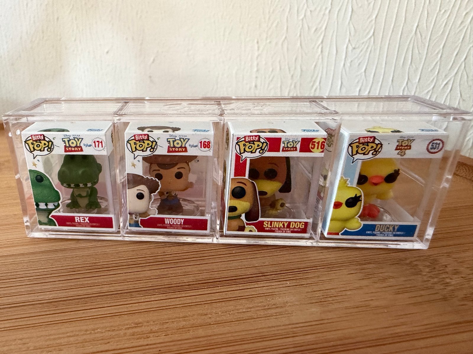 Bitty Pop! Toy Story set (Rex, Woody, Slinky Dog, Ducky), Ophalen, Zo goed als nieuw