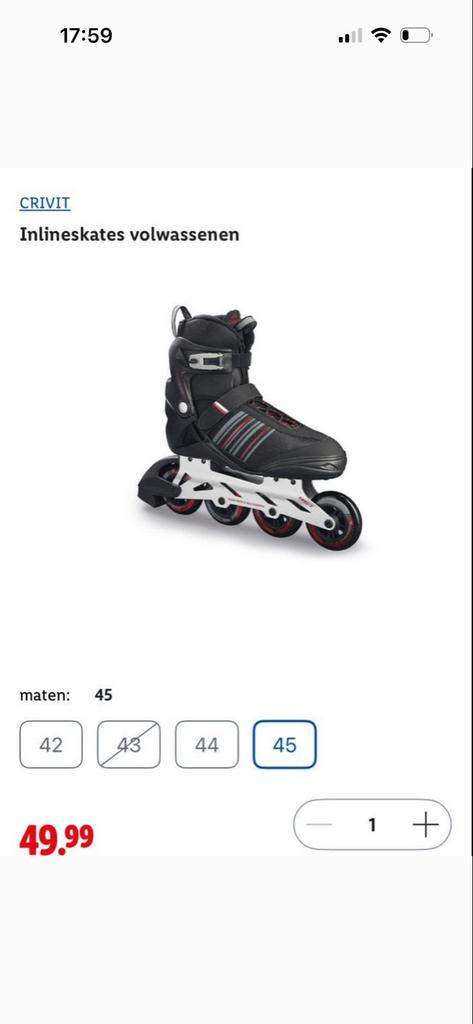 Skeelers Maat 45, Ophalen, Zo goed als nieuw, Inline skates 4 wielen, Overige merken
