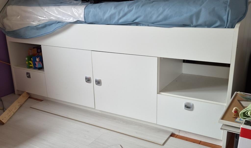 Hoogslaper wit, Huis en Inrichting, Ophalen, Eenpersoons, Zo goed als nieuw, 90 cm
