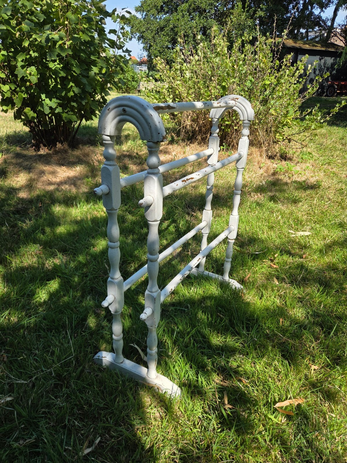 Charmant Antiek Houten Handdoekenrek / Wasknecht (Brocante), Ophalen of Verzenden
