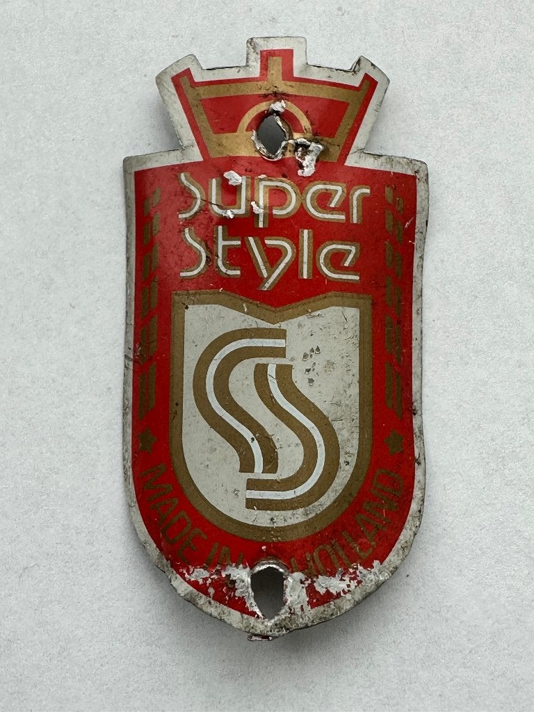 Super Style Holland balhoofdplaatje. Balhoofd plaatje., Gebruikt, Overige typen, Ophalen of Verzenden, Super Style