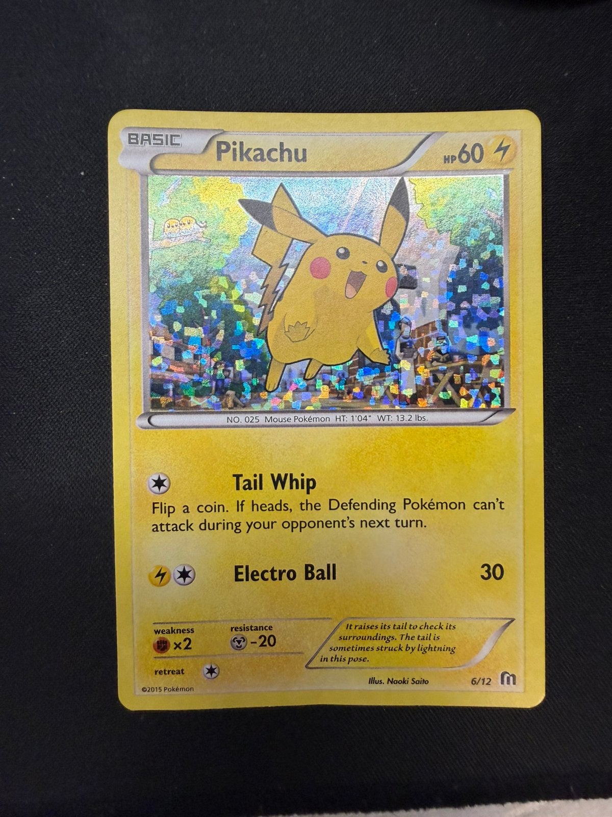 Pikachu Pokémon Kaart (Foil) - 2016 macdonalds promo, Ophalen of Verzenden, Gebruikt, Losse kaart, Foil