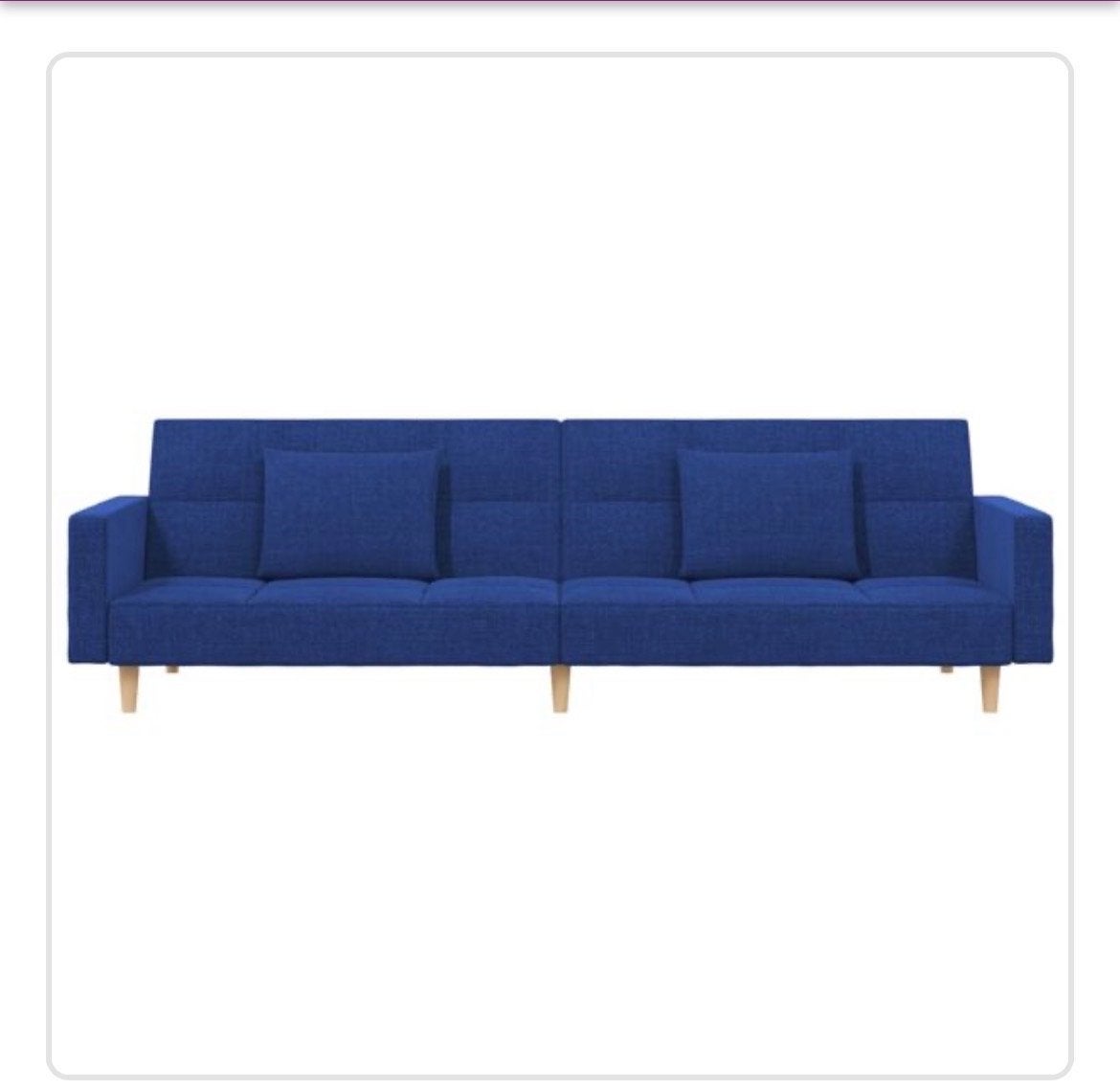 Nieuwe blauwe slaapbank - perfect voor logeerkamer, Eenpersoons, 75 tot 100 cm, Ophalen of Verzenden, Zo goed als nieuw