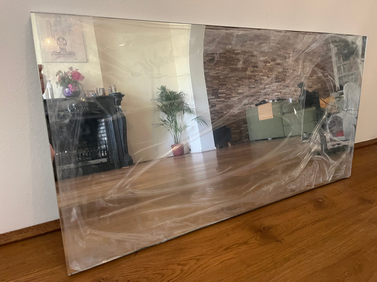 Badkamerspiegel met ledverlichting, Ophalen, 100 tot 150 cm, Overige typen, Zo goed als nieuw