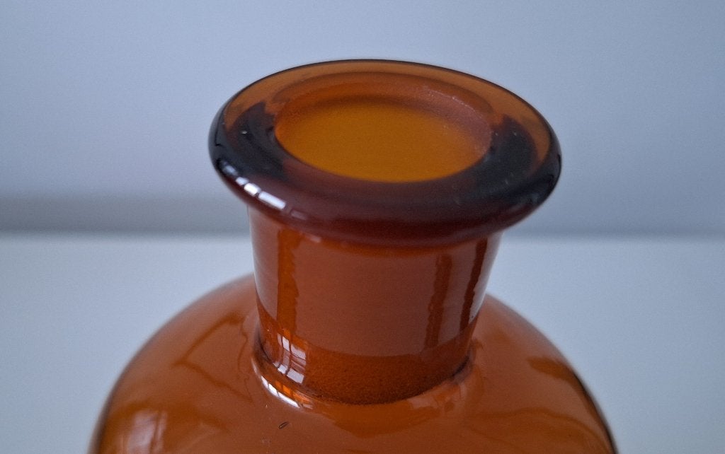 2 x apothekersfles bruin glas flesje met stop apothekerspot, Ophalen of Verzenden, Zo goed als nieuw, Bruin, Glas