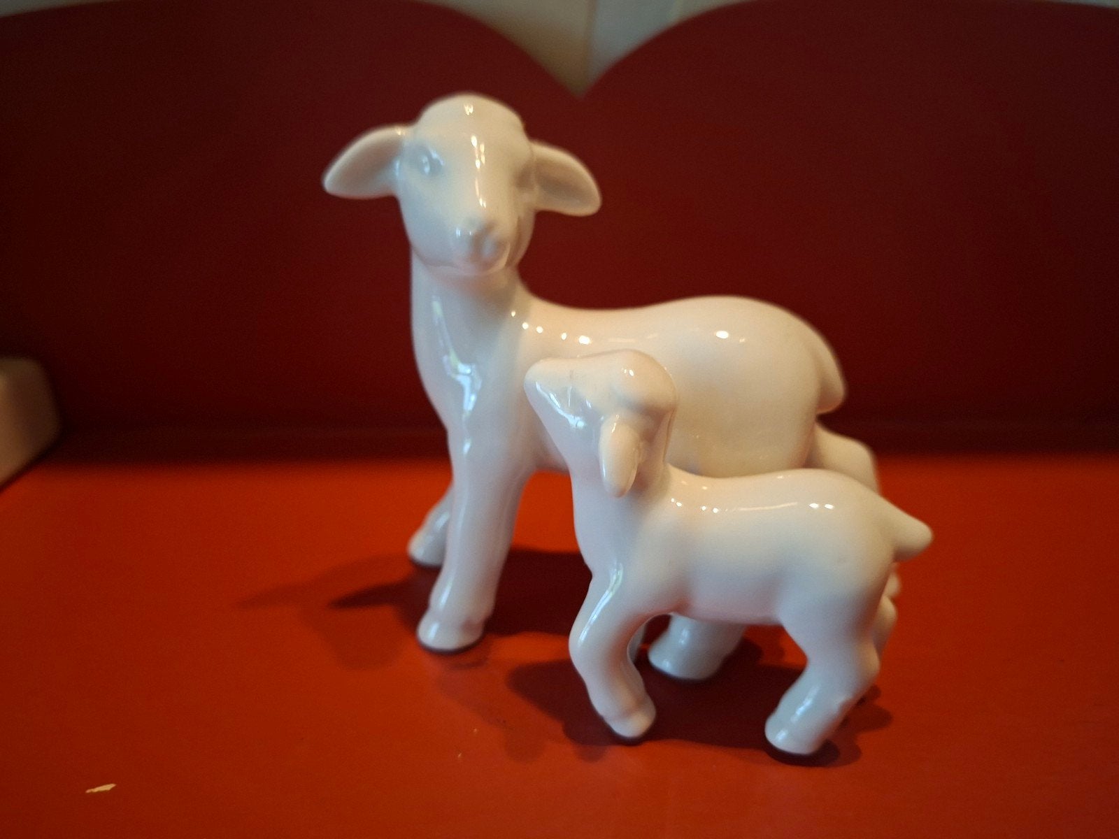 Beeld schaap en lammetje, Ophalen, Zo goed als nieuw, Beeldje of Figuurtje