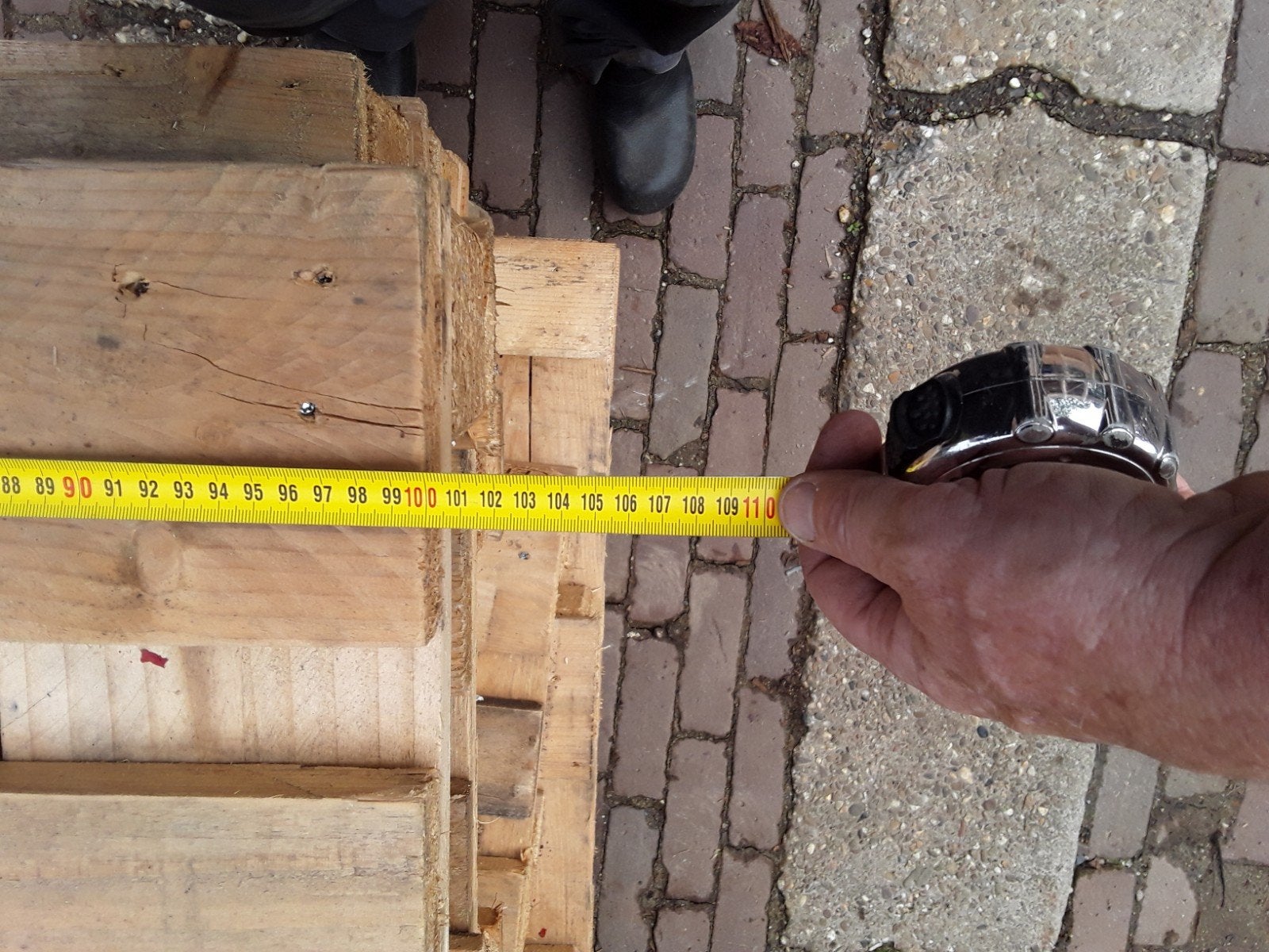 pallet bed  houten bed, Gebruikt, Ophalen of Verzenden, 50 mm of meer, Pallet