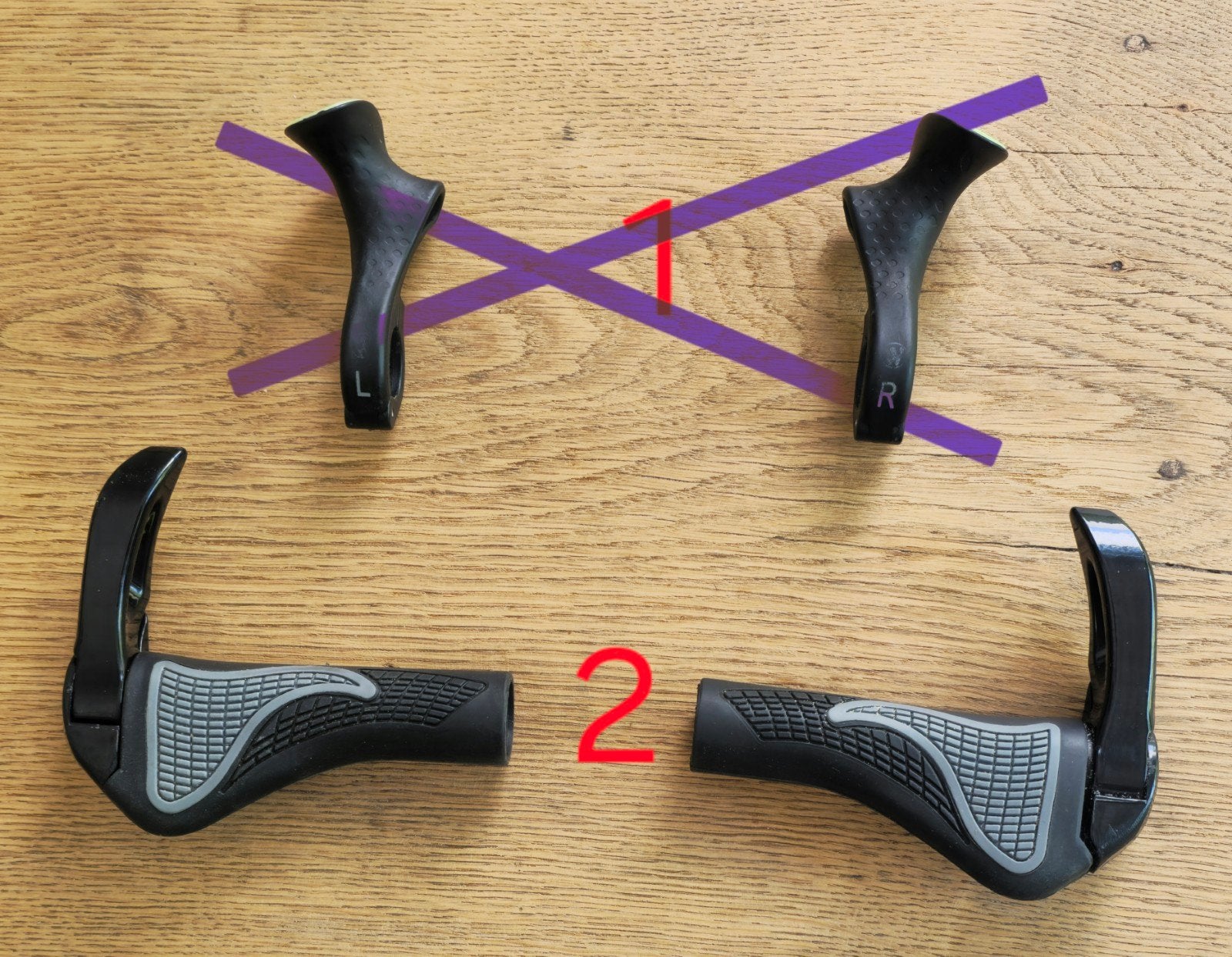 Ergonomische fiets handvatten en bar-ends, Fietsen en Brommers, Fietsaccessoires | Overige Fietsaccessoires, Ophalen of Verzenden