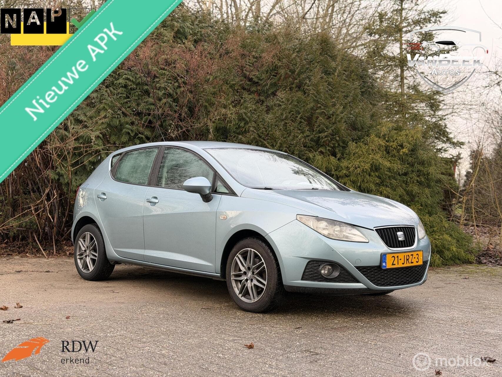 Seat Ibiza 1.2 Beat, Voorwielaandrijving, Elektrische ramen, Blauw, 1198 cc