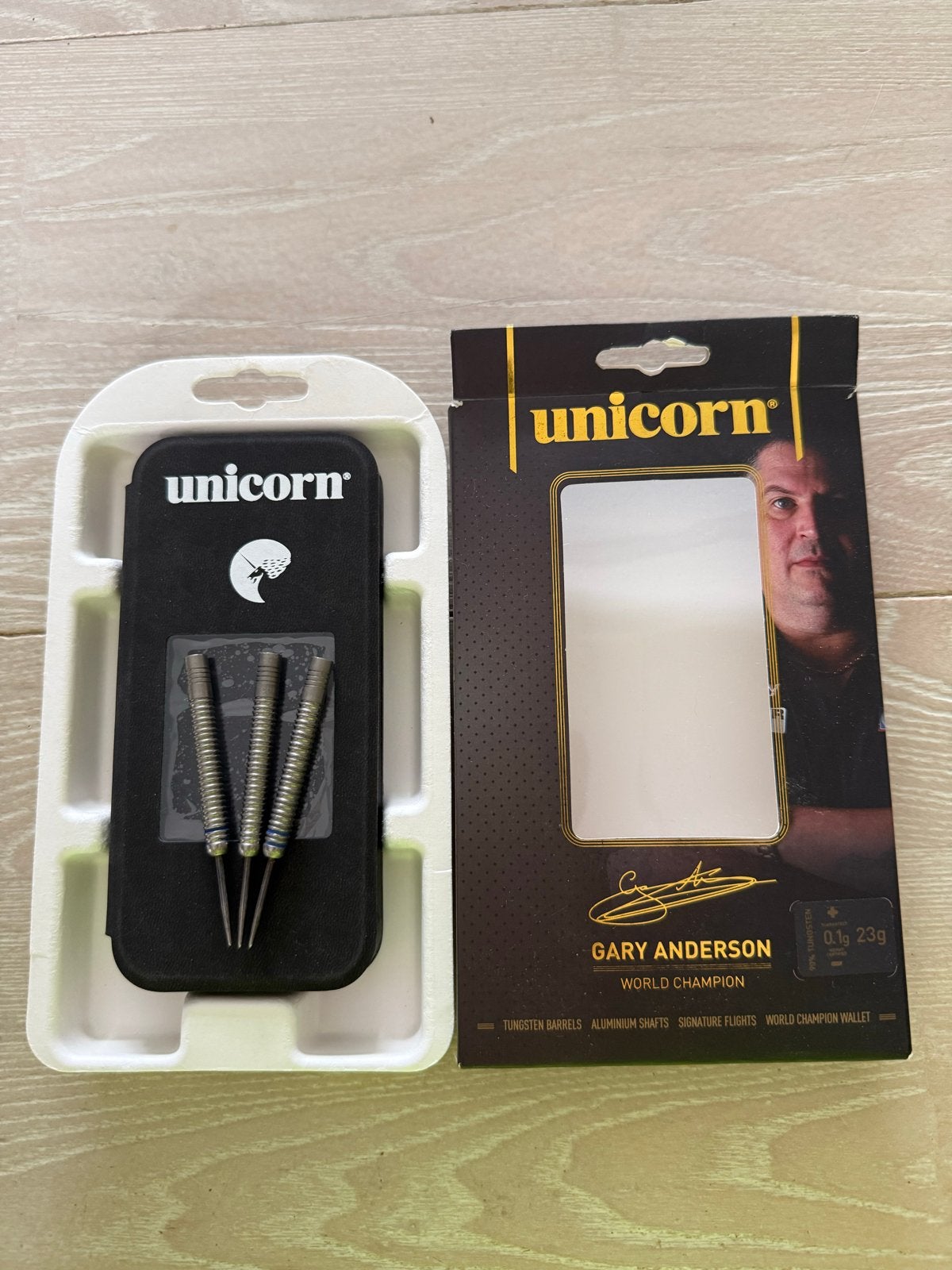 Unicorn Gary Anderson Darts 23 gram, Ophalen, Gebruikt, Pijlen
